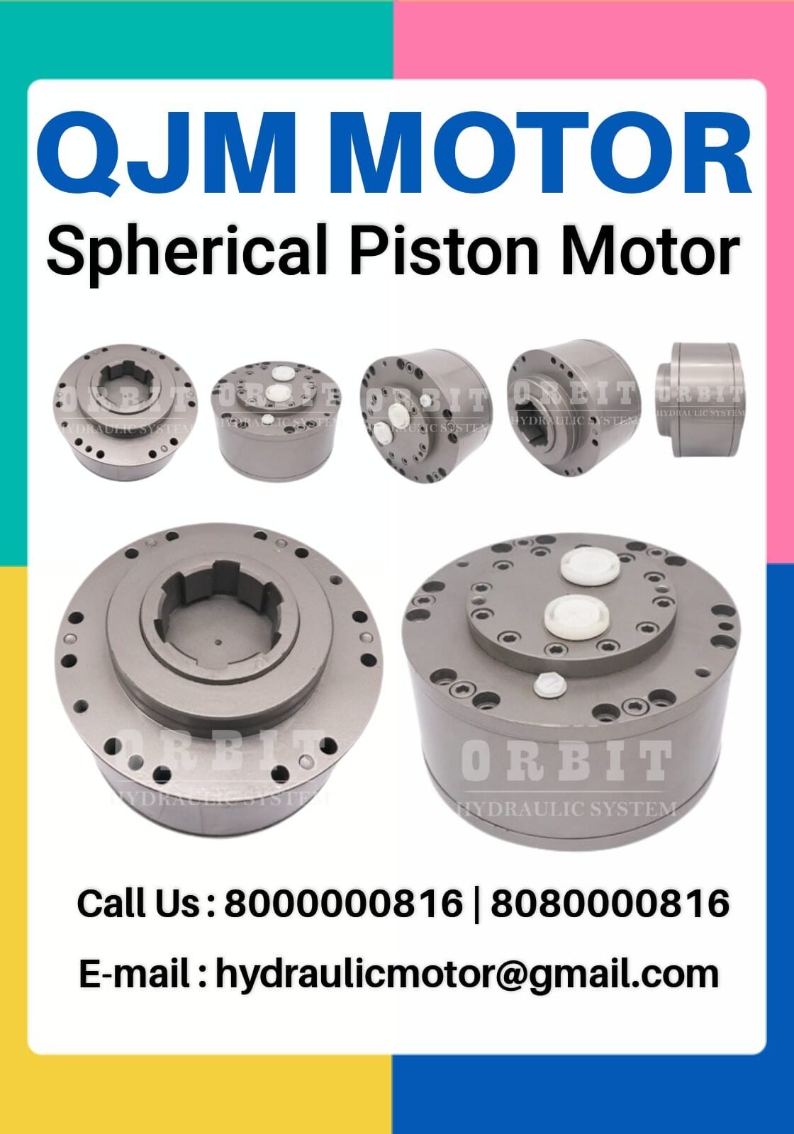 QJM Spherical Piston Hydraulic Motor Manufacturer in Ahmedabad Mumbai Pune Chennai Bangalore Hyderabad Delhi Nashik Kolkata Nagpur Coimbatore India